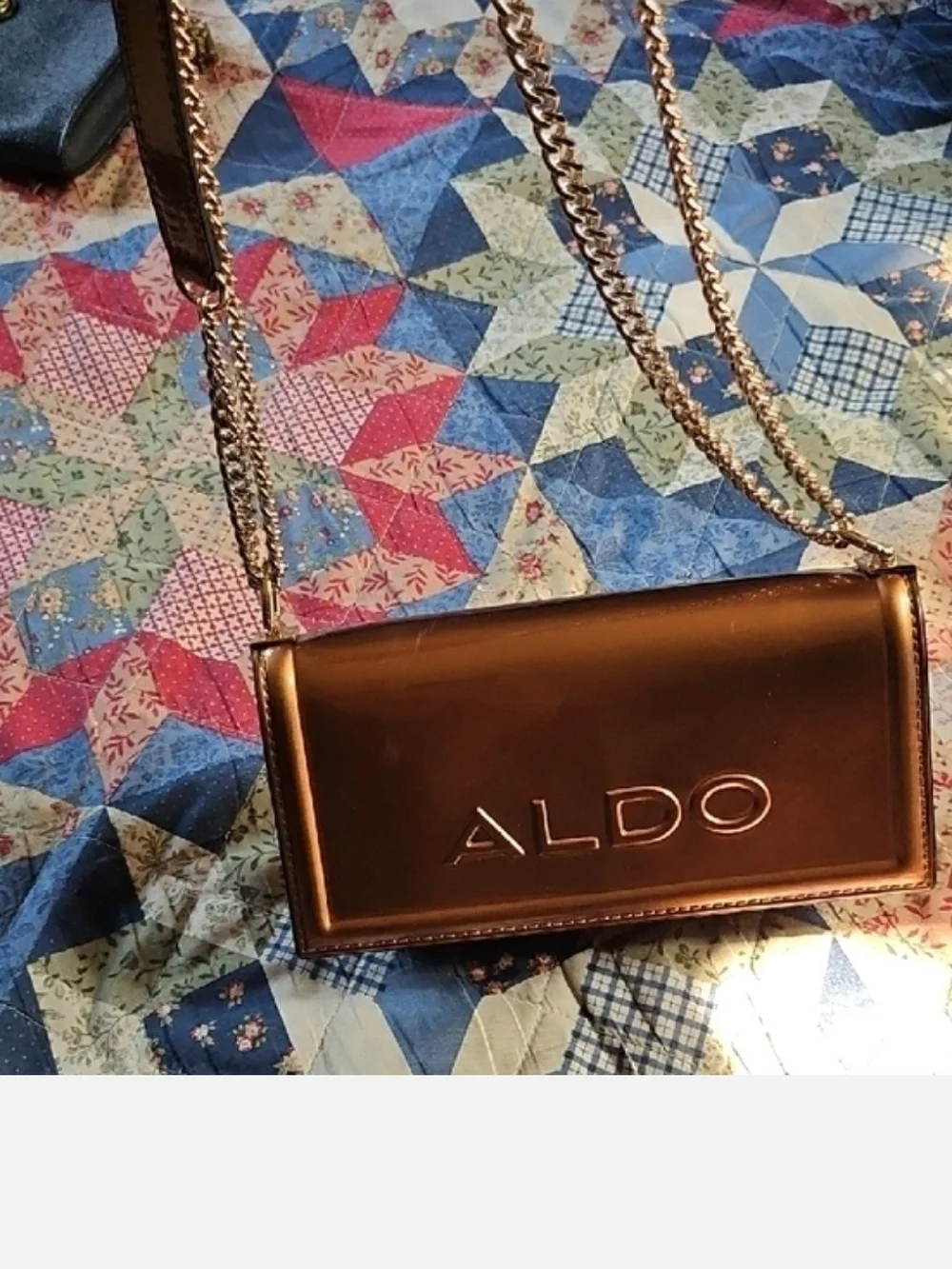 ALDO Metallic Copper Chain Shoulder Bag